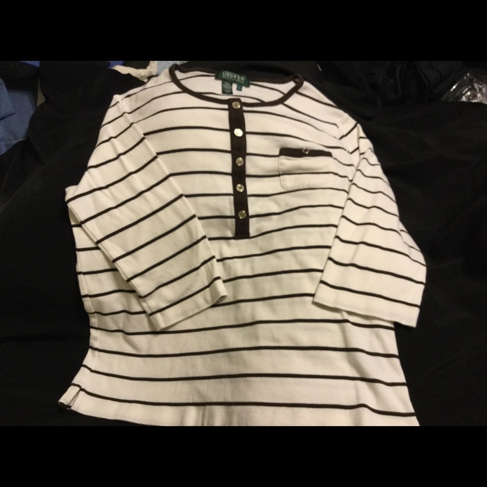 Ralph Lauren striped cotton jersey.
